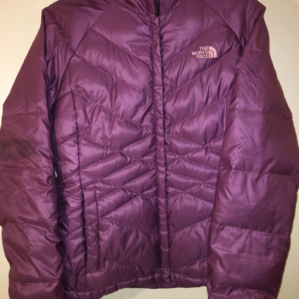 Purple and Pink North Face Jacket